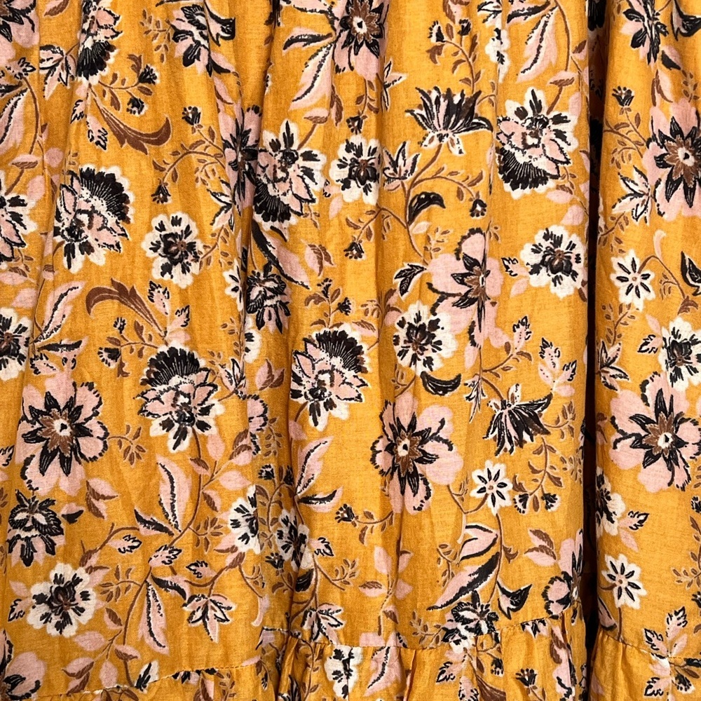 Evereve Boho Floral Yellow Maxi Dress (Small) - Picture 6 of 6